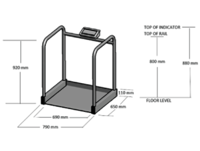 Walk On Bariatric Scale Dimensions
